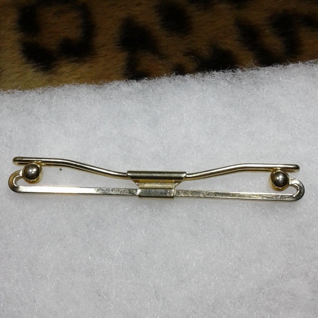 Men's Gold Tone Tie Collar Bar